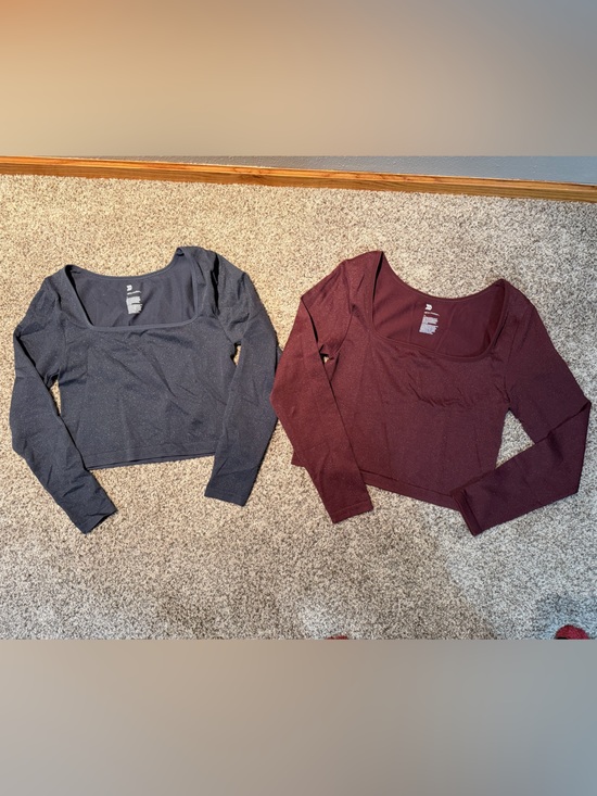 all in motion Tops - Women’s All In Motion Long Sleeve Square Neck Crop Tops